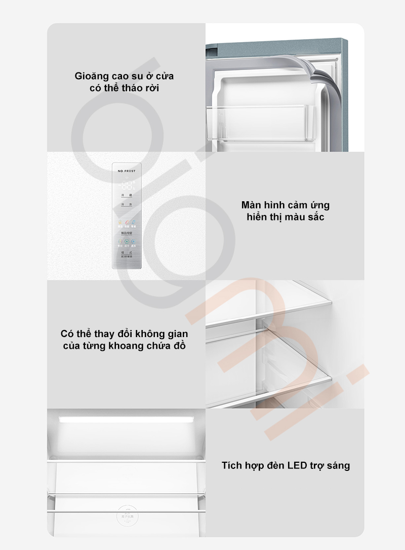 Tu lanh Xiaomi Mijia Fresh Cross 485L cac chi tiet duoc cham chut