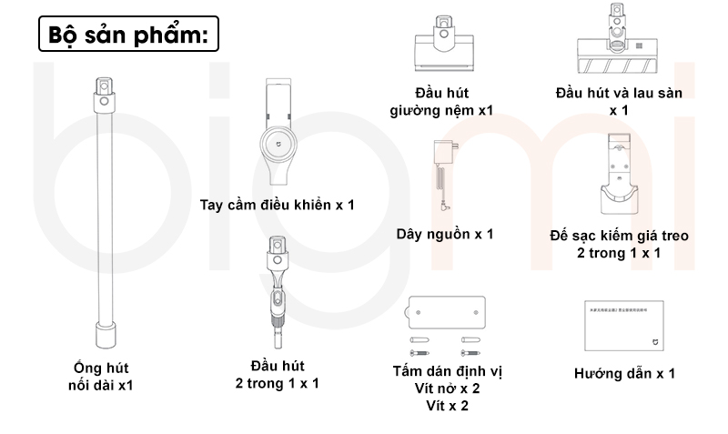 bo sp may hut bui lau nha khong day Xiaomi Mijia 2 B203CN XC