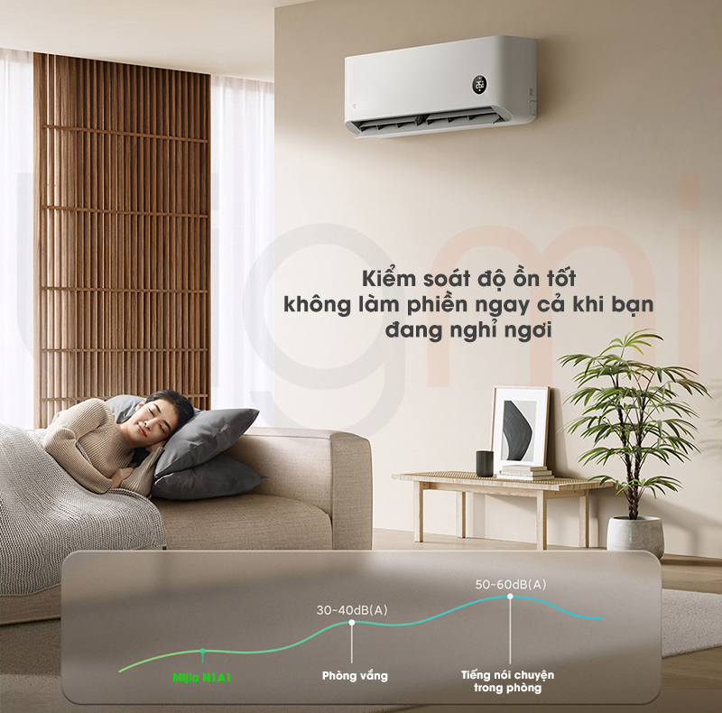 kiem soat do on tot tren Dieu hoa 2 chieu Xiaomi Mijia Inverter N1A1 3HP 27000BTU