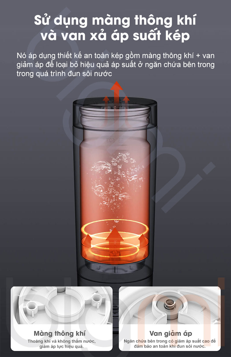 tinh nang an toan Binh dun nuoc giu nhiet Xiaomi Mijia 2 MJDRB02PL