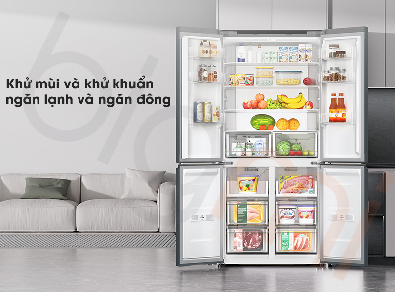 tu lanh Xiaomi Fresh Cross 485L khu mui va khu khuan