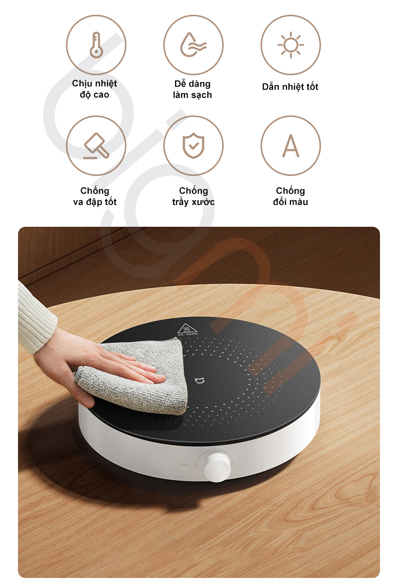 Bep tu don Xiaomi Mijia N1 MDCL003CM be mat de dang ve sinh va bao quan