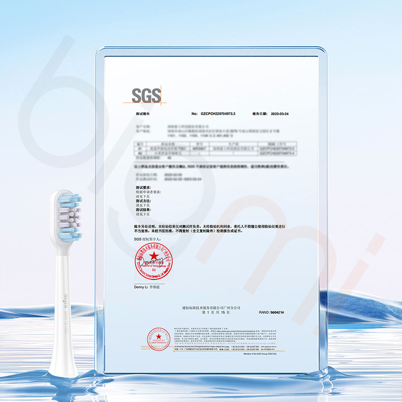 Bo 2 dau thay the ban chai Xiaomi T501 T501C Electric Toothbrush chung nhan boi SGS
