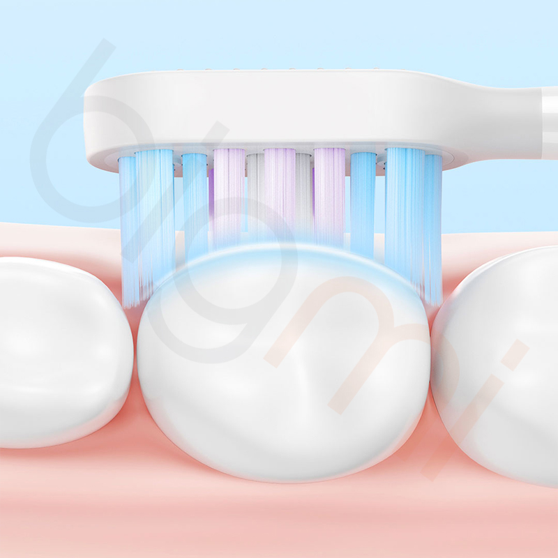 Bo 2 dau thay the ban chai Xiaomi T501 T501C Electric Toothbrush long ban chai duoc bo cong