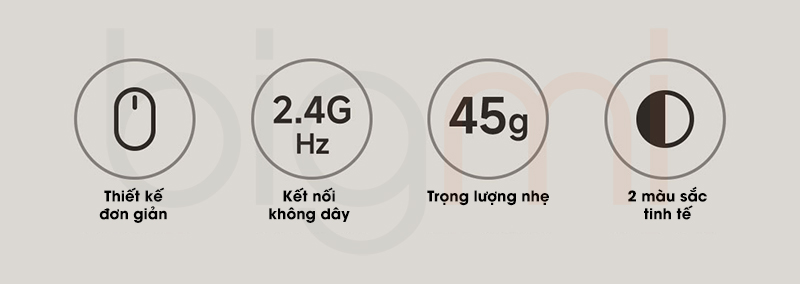 Chuot khong day Xiaomi Lite 2 XMWXSB02YM tinh nang