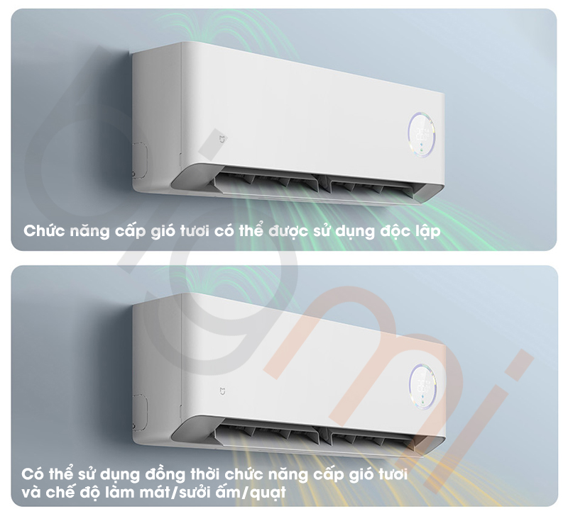 Dieu hoa 2 chieu Xiaomi Mijia Fresh 1.5 HP 12000BTU lam mat va suoi am nhanh