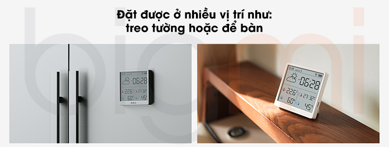 Dong ho nhiet am ke Xiaomi Duka TH3 lap dat