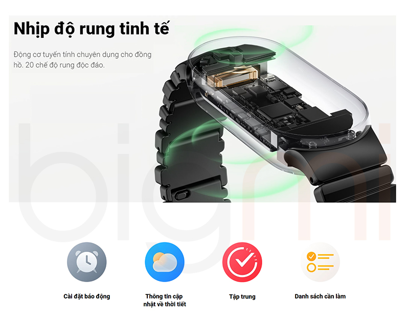 Dong ho vong deo tay Xiaomi Mi Band 9 he thong rung