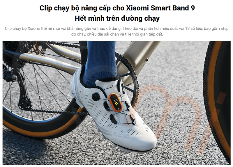 Dong ho vong deo tay Xiaomi Mi Band 9 ho tro chay bo hieu qua