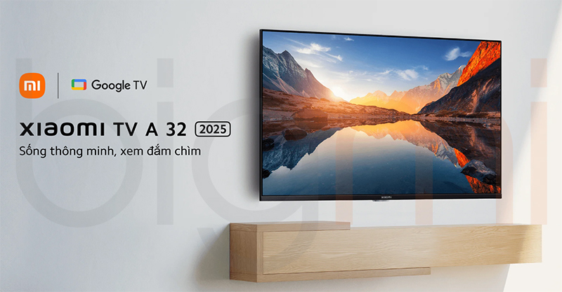 Google Tivi Xiaomi A32 inch HD 2025 ngoai hinh
