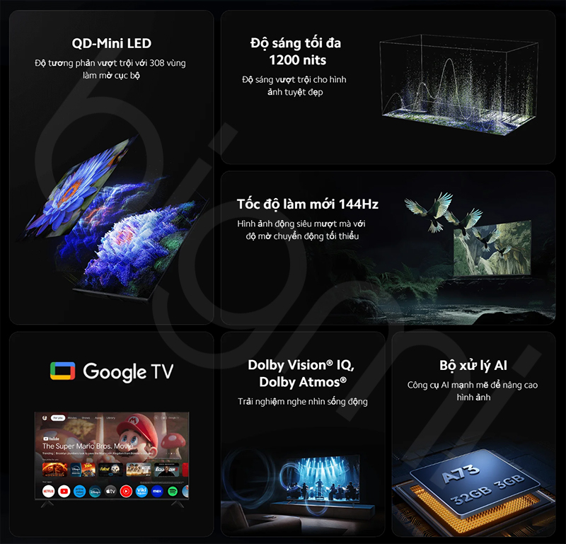 Google Tivi Xiaomi S Mini LED 55 inch 2025 2