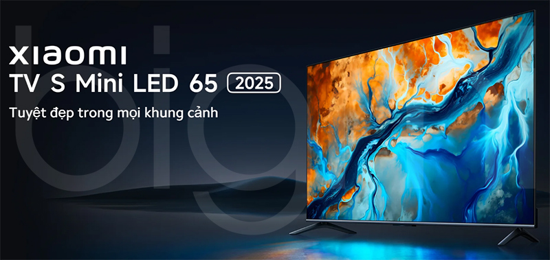 Google Tivi Xiaomi S Mini LED 65 inch 2025 ngoai hinh
