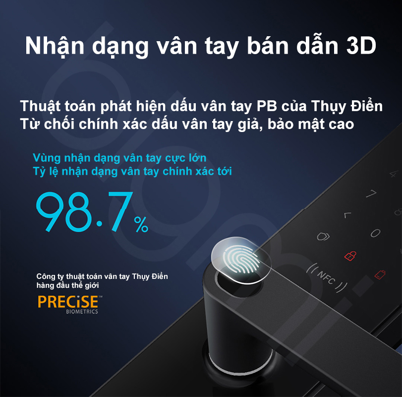 Khoa Cua Thong Minh Xiaomi Smart Door Lock Pro van tay cong nghe thuy dien