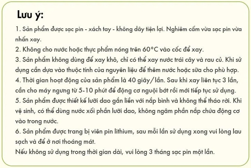 May xay sinh to Bear LLJ P10X5 luu y su dung