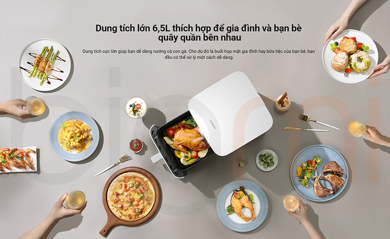 Noi chien khong dau Xiaomi Smart Air Fryer 6.5L dung tich 6.5L