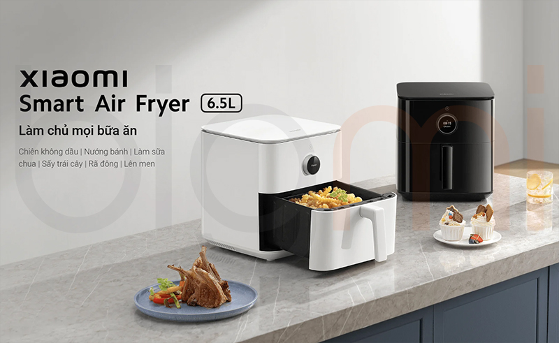 Noi chien khong dau Xiaomi Smart Air Fryer 6.5L ngoai hinh