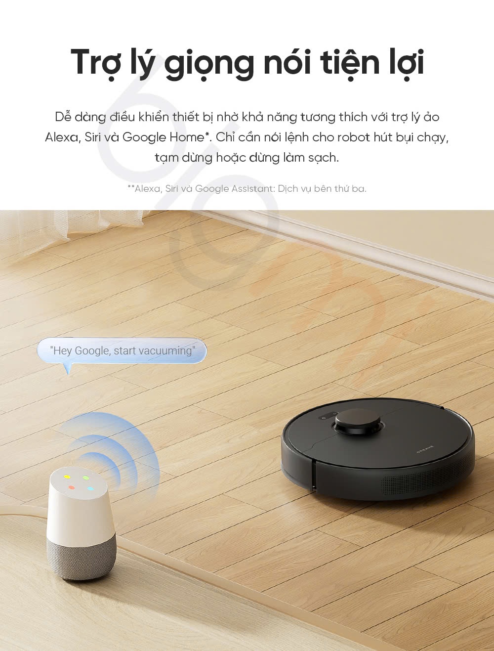 Robot hut bui lau nha Dreame D9 Max Gen 2 tro ly giong noi