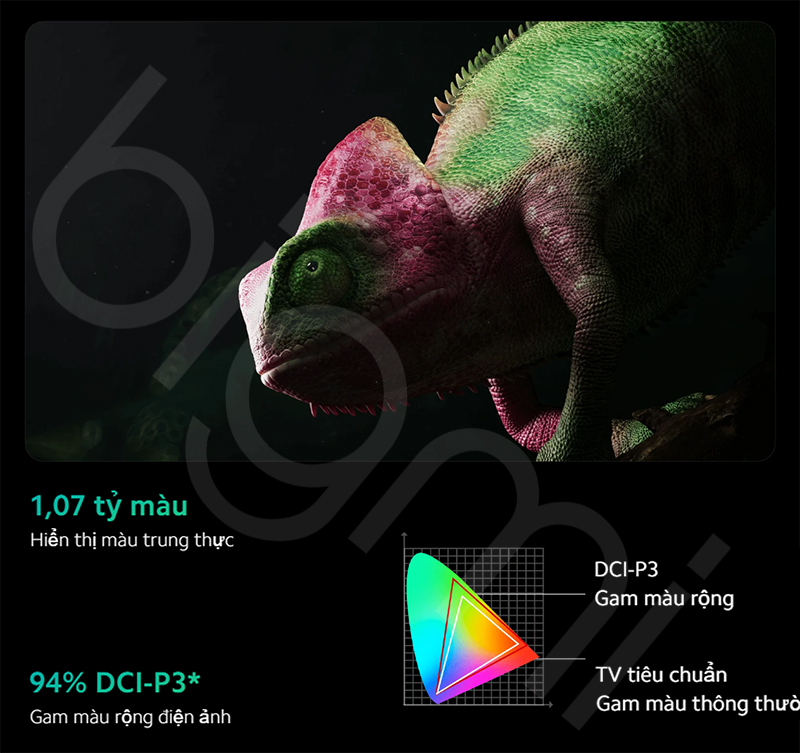 Tivi Xiaomi S Mini LED 55 inch 2025 do chuan mau cao