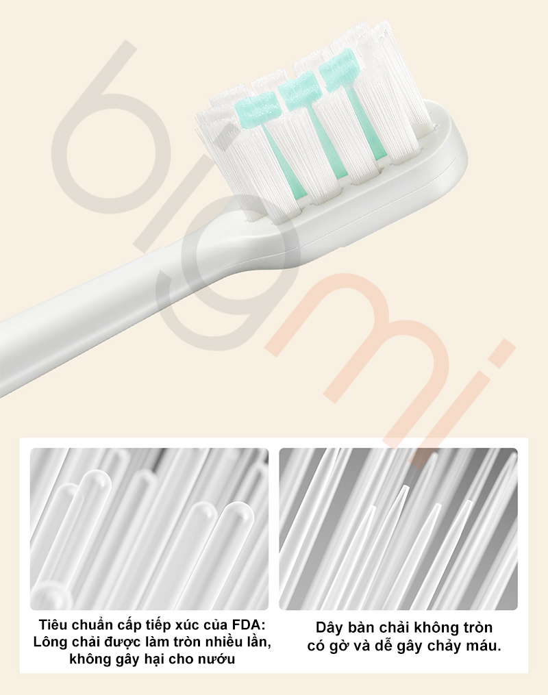 dau ban chai Mijia Sonic T200C dau long chai lam tron