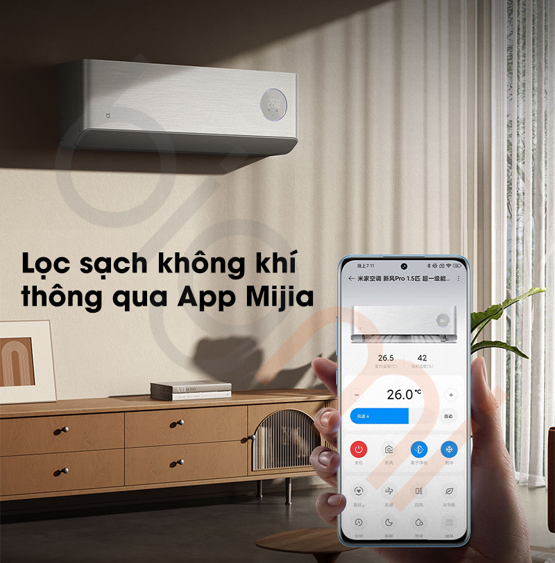 dieu hoa Xiaomi F5A1 Pro de dang dieu khien va nang cap phan mem 3