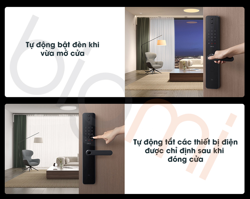khoa cua Xiaomi Smart Door Lock Pro XMZNMS05LM tu dong bat tat den