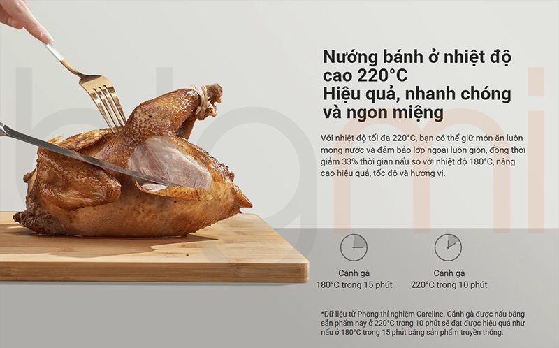 noi chien khong dau Xiaomi Smart Air Fryer 6.5L tiet kiem toi 33 thoi gian nau nuong