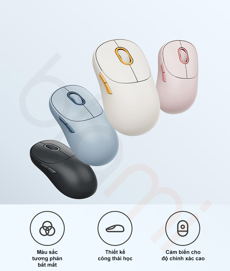 Chuot khong day Xiaomi Gen 3 XMWXSB03YM Color Edition nhieu mau sac