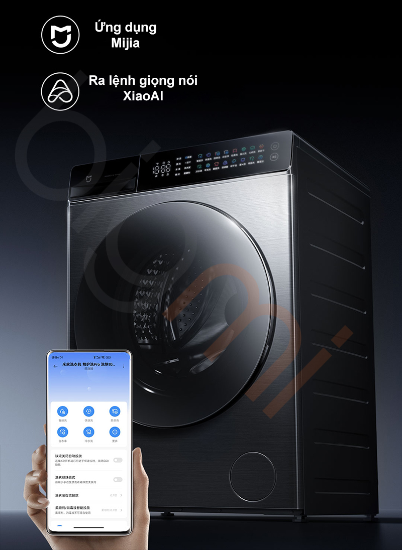 May giat say Xiaomi Mijia MJ105 Pro 2025 XHQG100MJ105 ket noi app va dieu khien giong noi