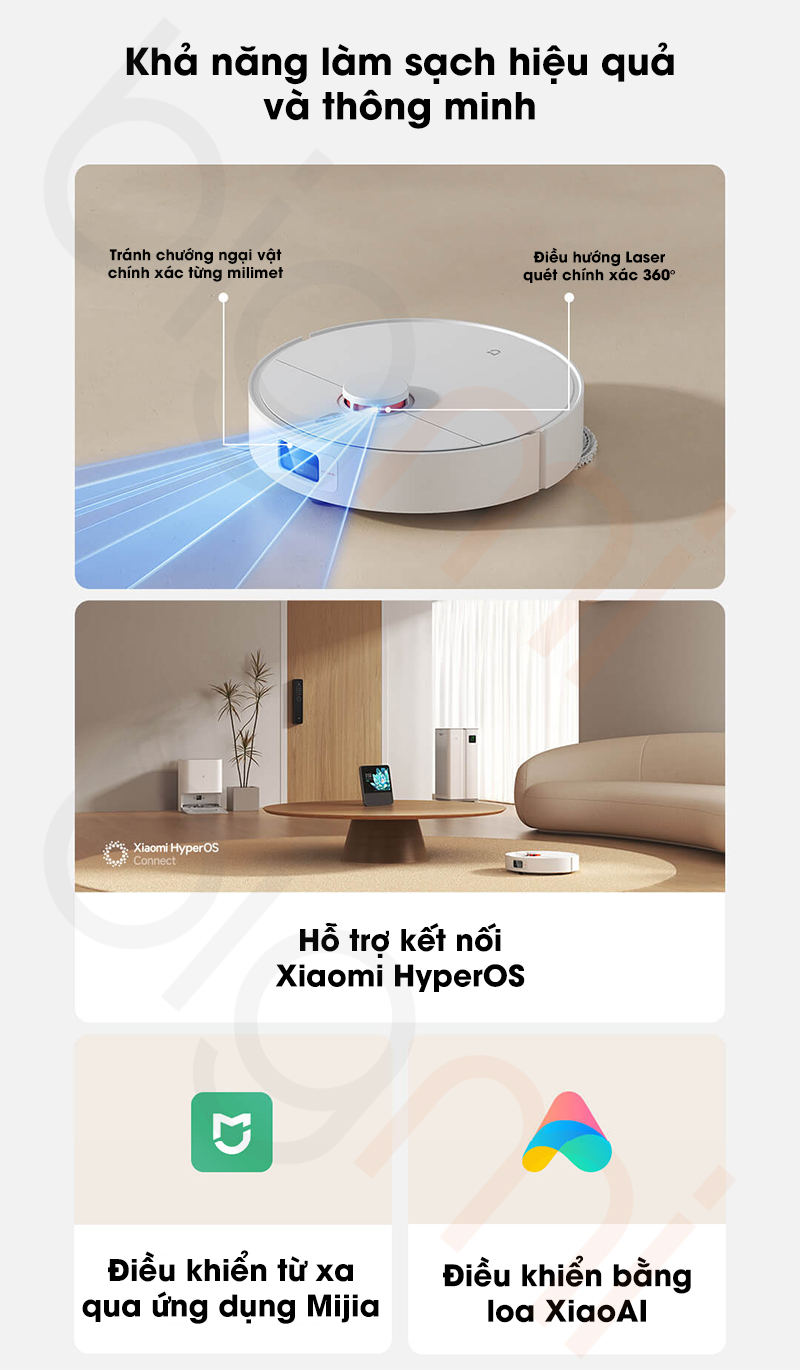 Robot hut bui lau nha Xiaomi Mijia H40 D101CN thong minh