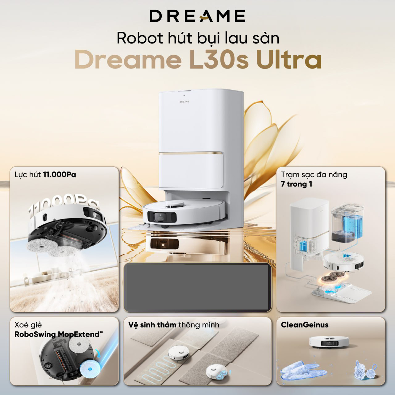 Robot hút bụi lau nhà Dreame L30S Ultra 2 L30s Ultra