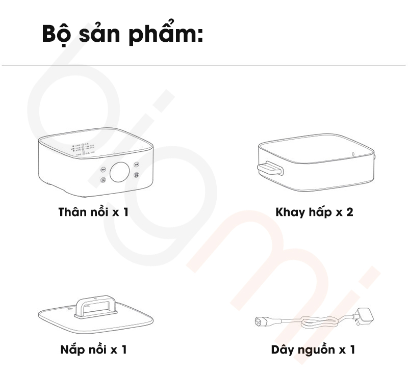 Noi hap dien da nang Xiaomi Mijia S1 MES03 13L 15