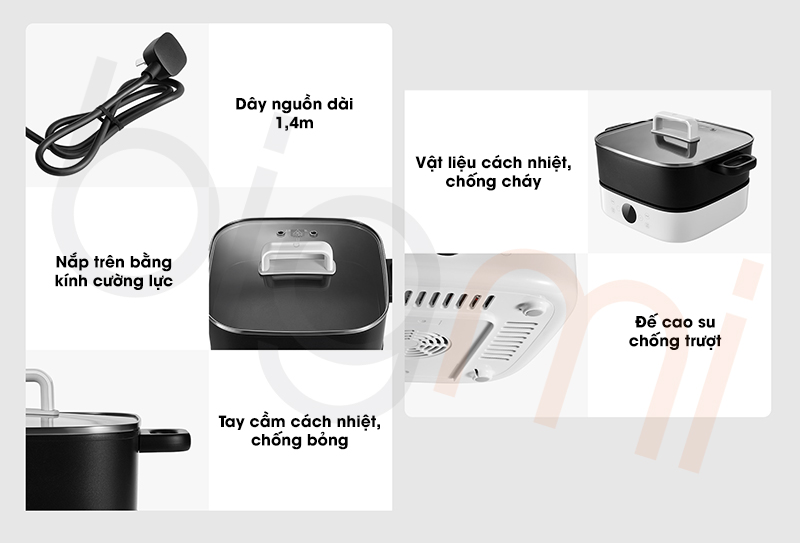 Noi lau dien da nang Xiaomi Mijia MEH01 6L 10