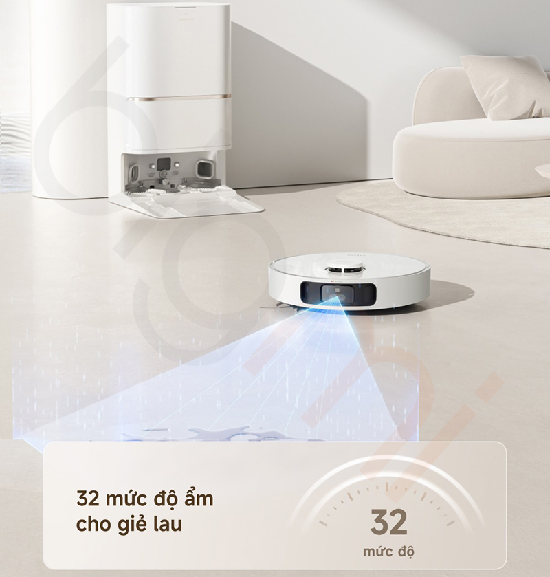 Robot hut bui lau nha Dreame L30S Ultra nhan dien bui ban