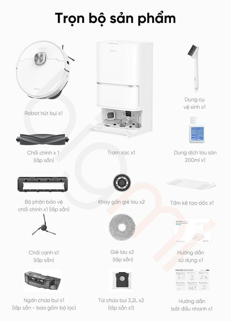 Robot hut bui lau nha Dreame L40 Ultra bo san pham