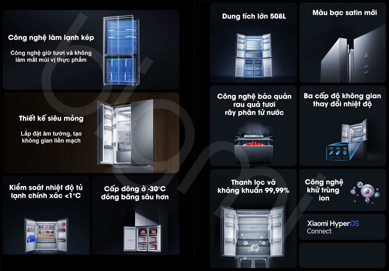 Tu lanh Xiaomi Mijia Pro 508L BCD 508WTGBI Fresh Storage Pro bigmi