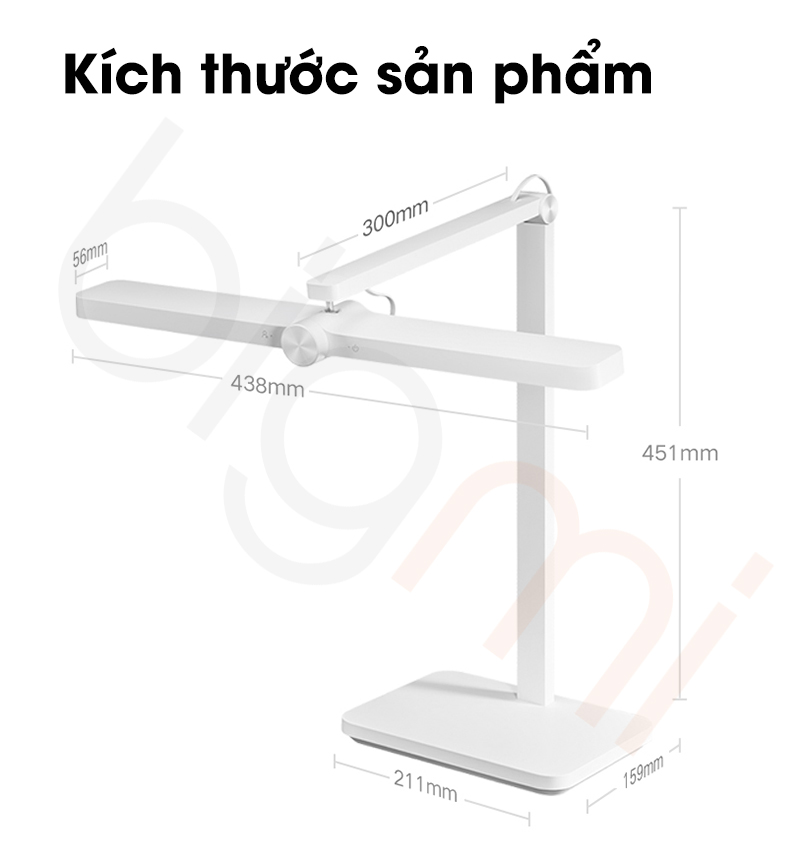 kich thuoc Den hoc de ban Xiaomi Mijia MJTD08YL bigmivn