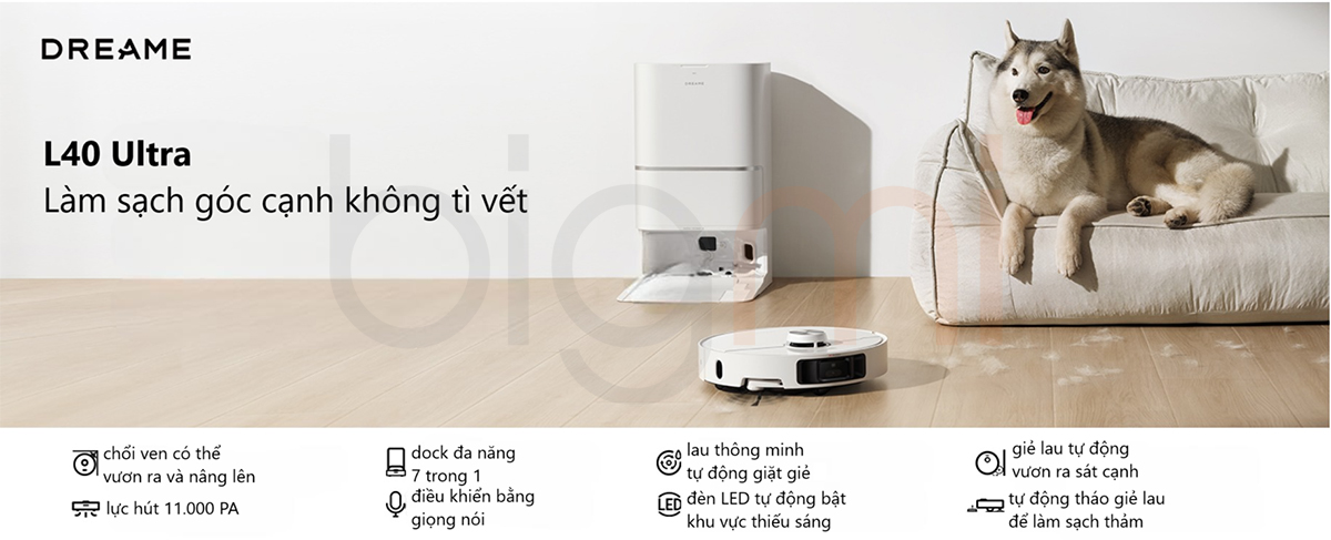 tinh nang Robot hut bui lau nha Dreame L40 Ultra