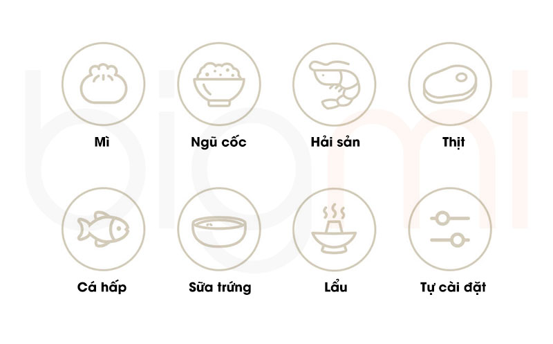 8 che do nau tren Noi hap dien da nang Mijia N1 13L MES02