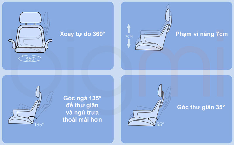 Ghe massage van phong Joypal JP990 Pro AI 3D xoay tu do