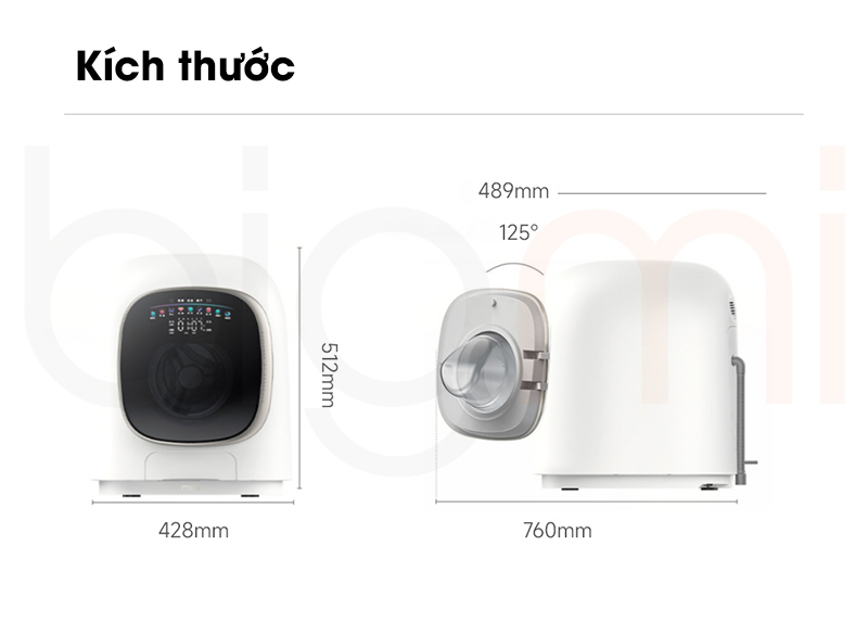 Kich thuoc May giat say do lot Roborock M1 M1 Pure