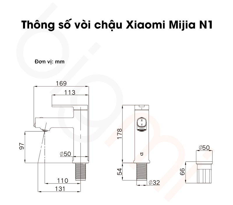 Kich thuoc Voi chau rua mat lavabo Xiaomi Mijia N1