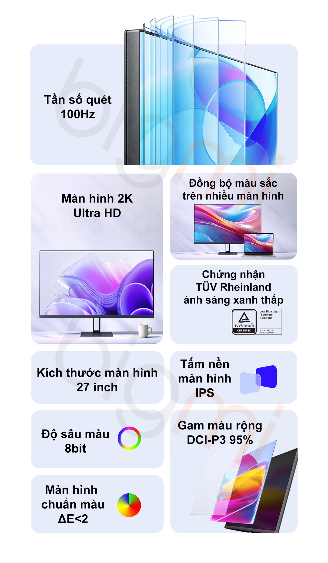 Man hinh may tinh Redmi A27Q 2025 tinh nang