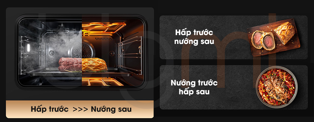 May hap nuong Xiaomi Mijia P1 58L MQR02M ket hop phuong phap nau nuong