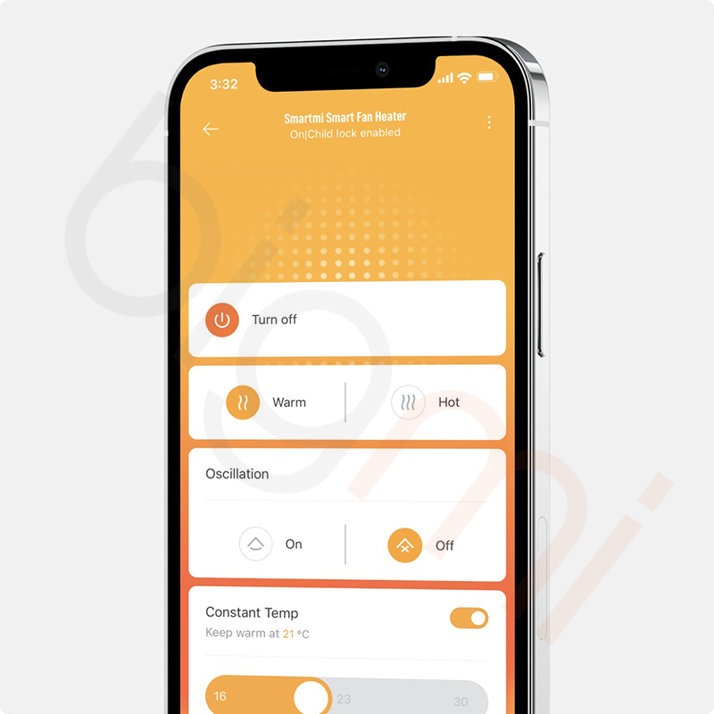 May suoi doi luu Xiaomi SmartMi Heater 1S DNQZNB05ZM app mihome