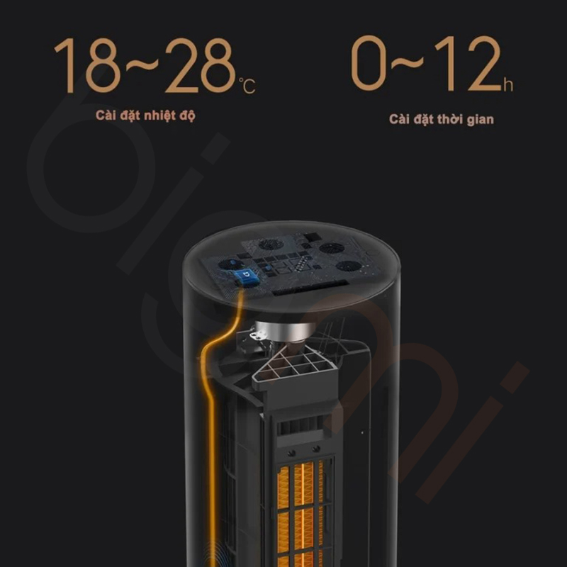 Quat thap Xiaomi Mijia DC Inverter khong canh 2 chieu BPLNS01DM cai dat hen gio