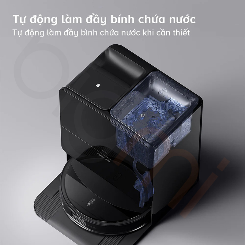 Roborock Saros 10R lam day binh chua nuoc