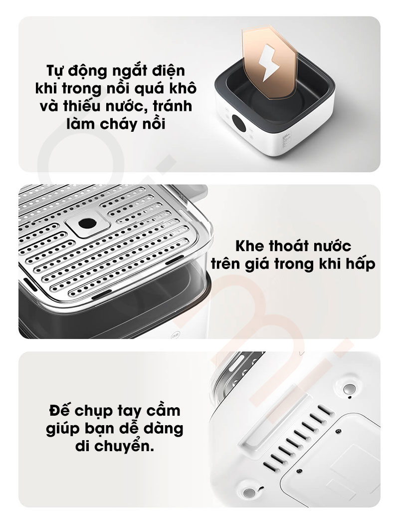 chi tiet khac tren Noi hap dien da nang Mijia N1 13L MES02