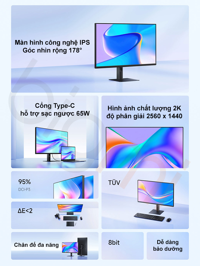 tinh nang Man hinh Xiaomi Redmi A27Q 27 inch P27QBB RA
