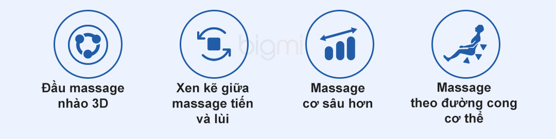 tinh nang massage Ghe massage van phong Joypal JP990 Pro AI 3D