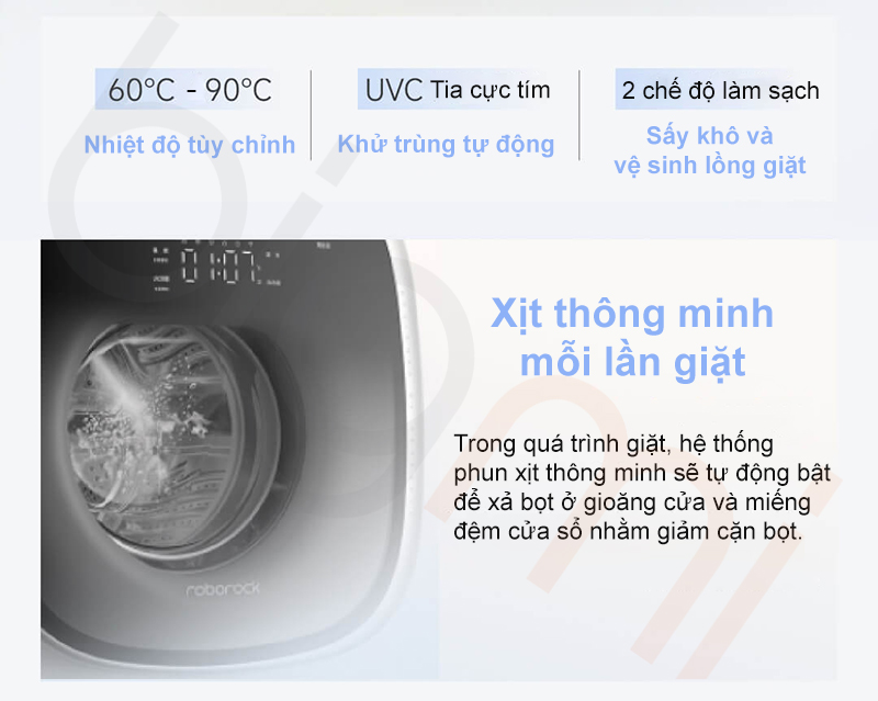 tu xit sach thong minh May giat say do lot Roborock M1 M1 Pure